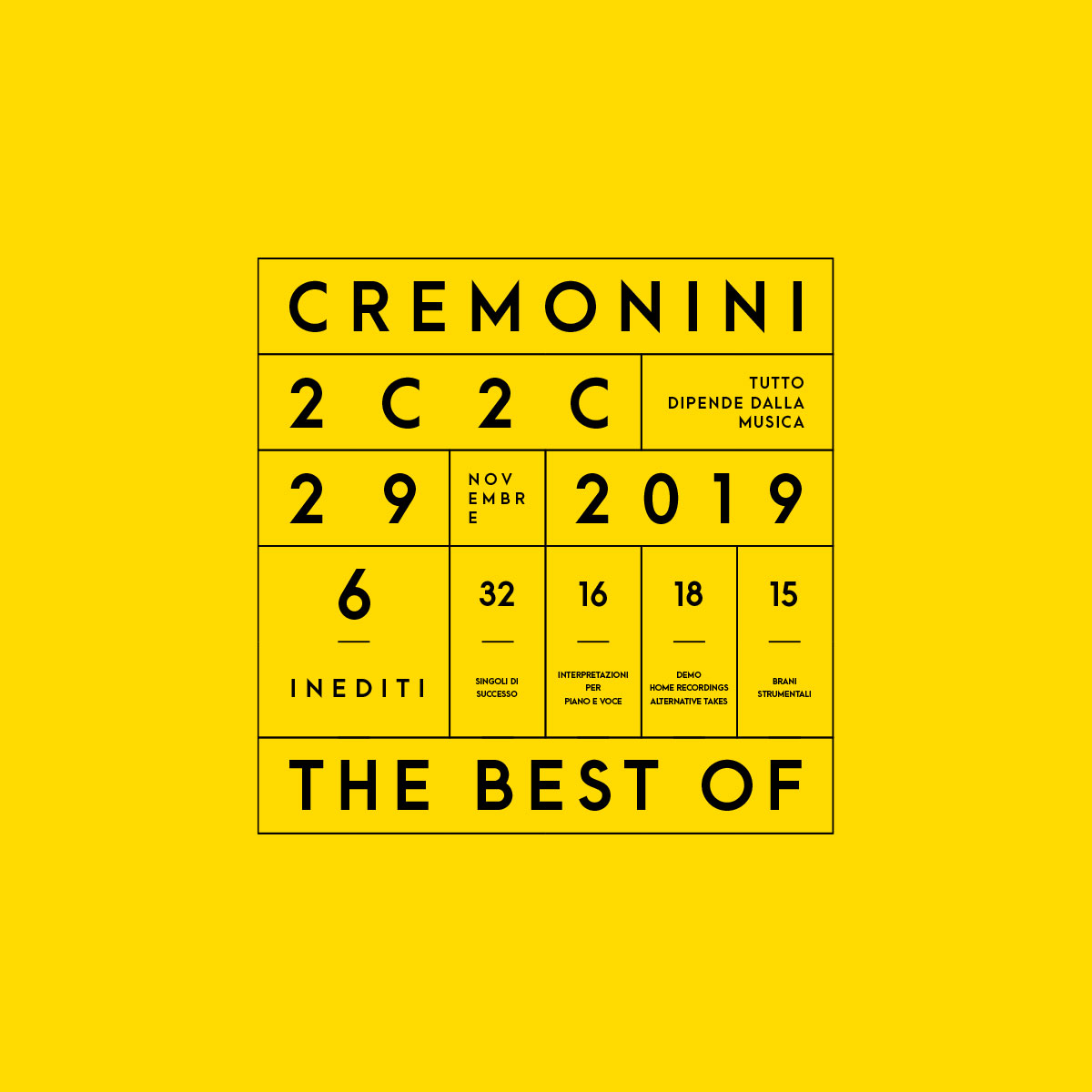 Cesare Cremonini Visual TheBestOf - Design Umberto Angelini