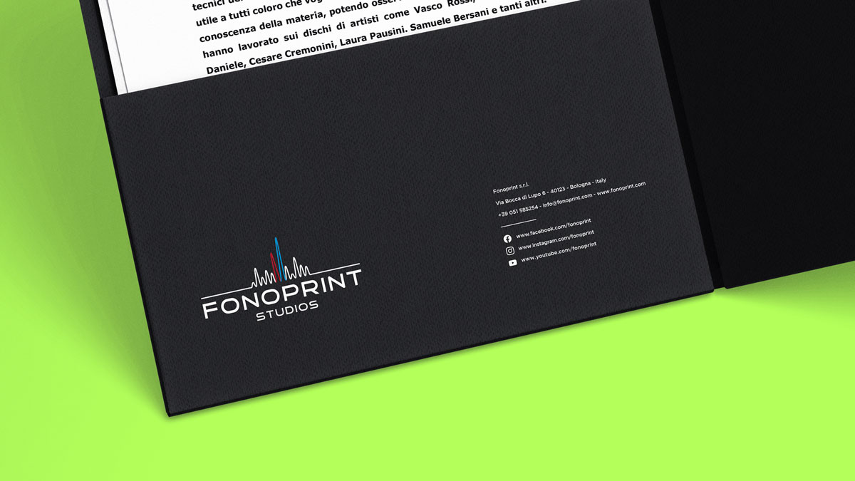 Fonoprint Studios Corporate Folder - Design Umberto Angelini
